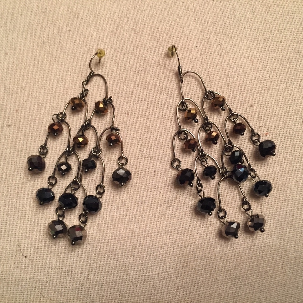 Multi Tiered Iridescent Earrings